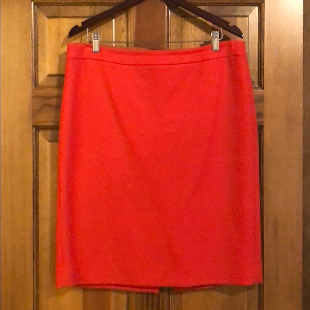 J.crew No.2 Wool Pencil Skirt in Vibrant Red